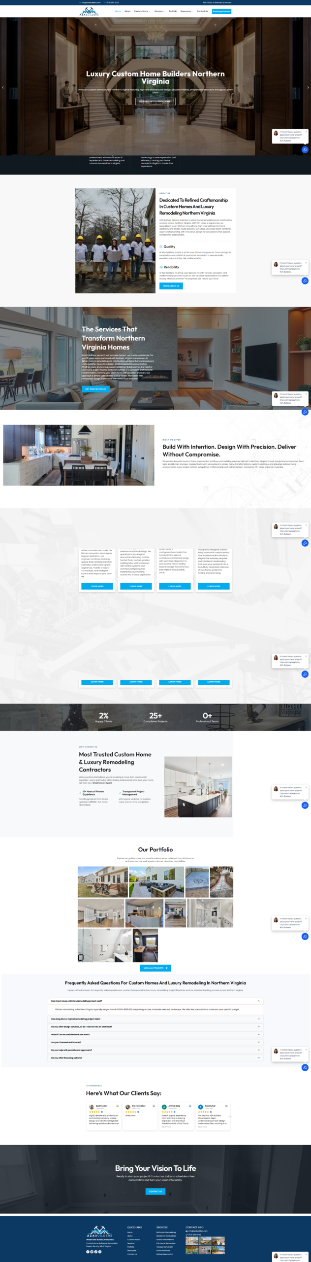AZA Builders website