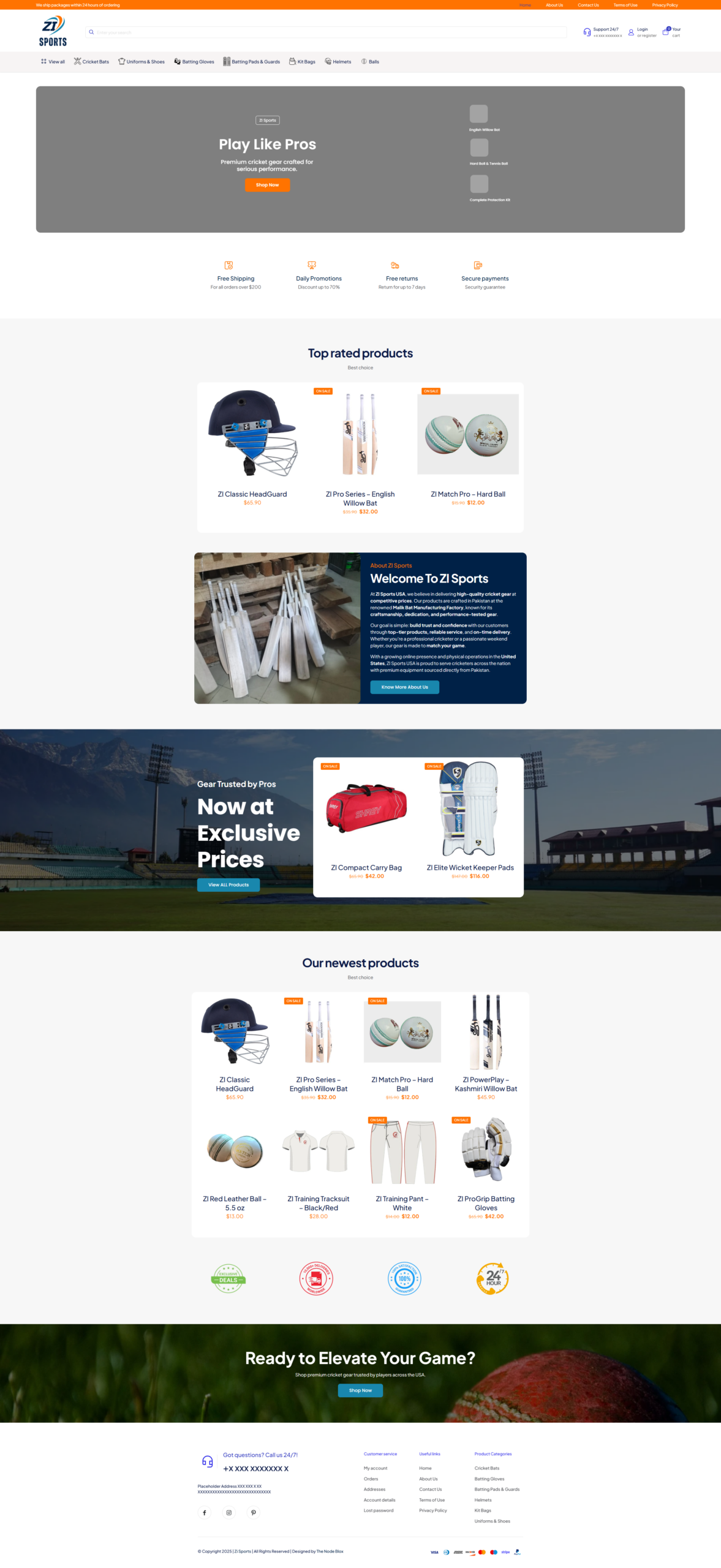 ZI Sports website